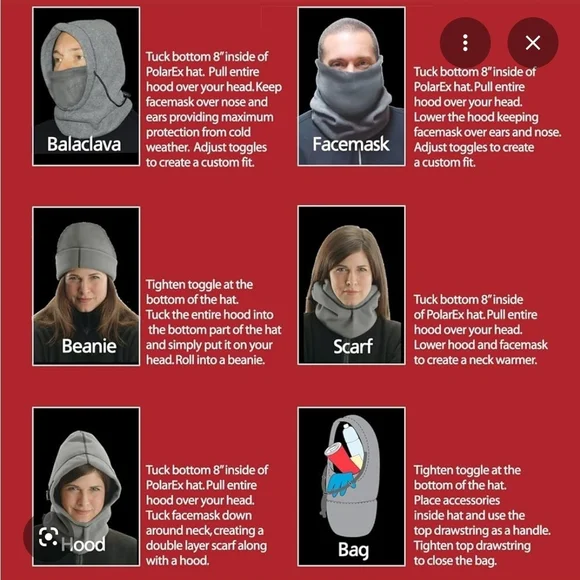 🧿6-in-1 FLEECE HOOD
